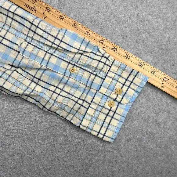 Nautica Cool Breeze Blue Plaid Shirt Pocket Button Up Long Sleeve Mens New NWT - Picture 13 of 13